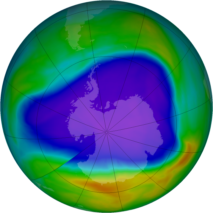 Antarctic ozone map for 26 September 2006